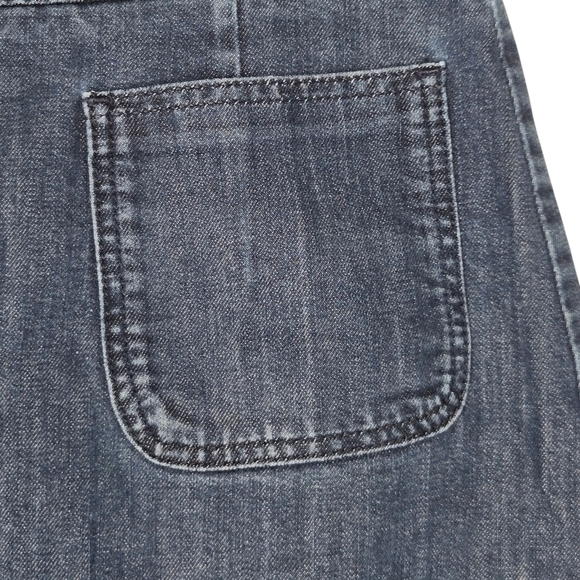 Boden Womens Dark Wash Patch Pocket Zip Denim Jean Skirt Size 8 - Picture 4 of 8